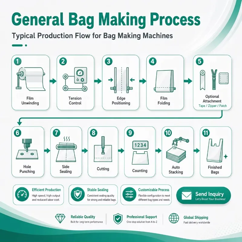 GFQ-1000 30-140PCS/min 7KW Fully Automatic Multi-layer Multi Line Hot Sealing and Cold Cutting Bag Making Machine for Handbags view 4