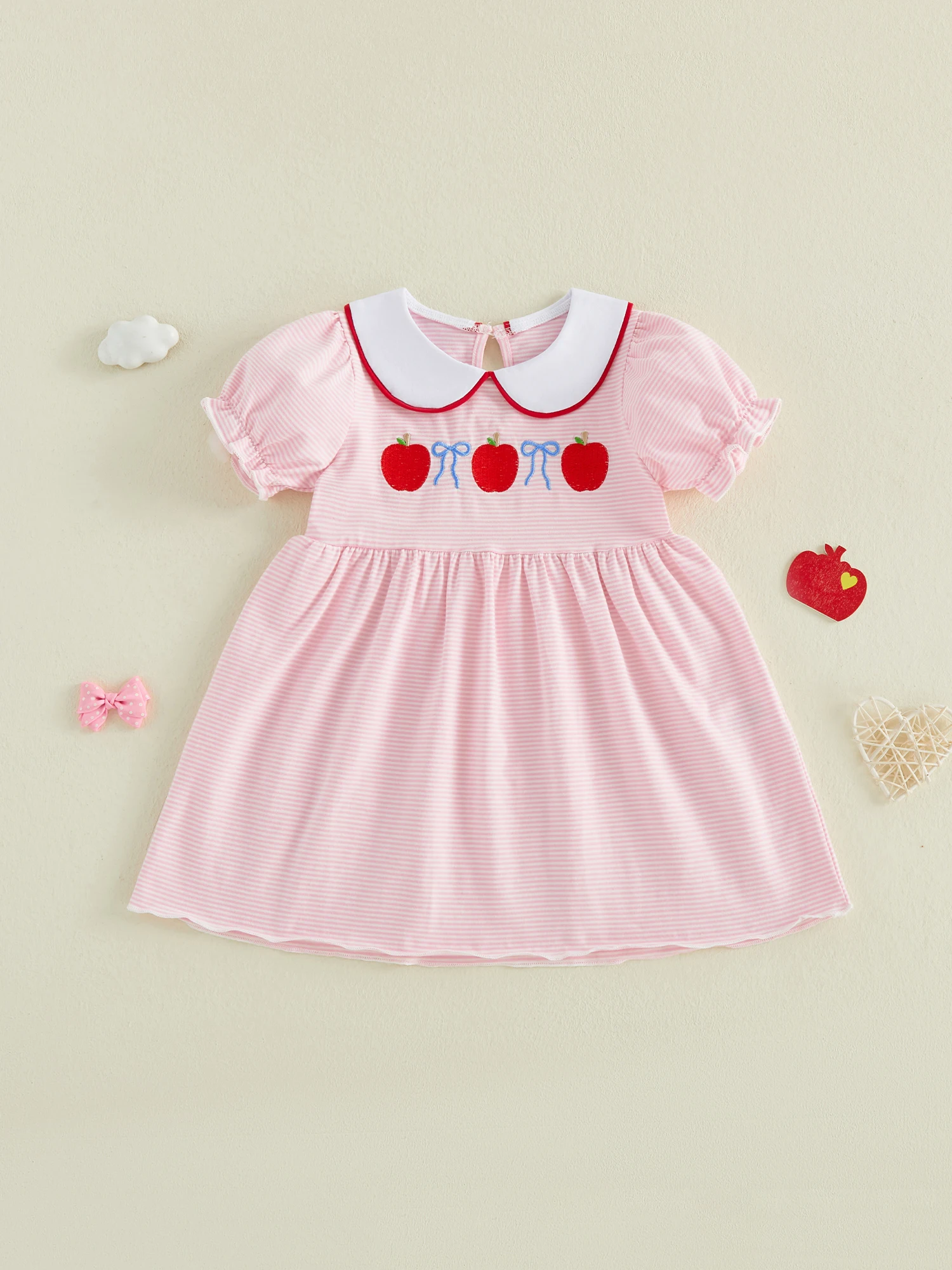 

Sweet Baby Girl Floral Print Sleeveless Dress with Ruffle Hem and Bow Detail for Summer Party or Playdates