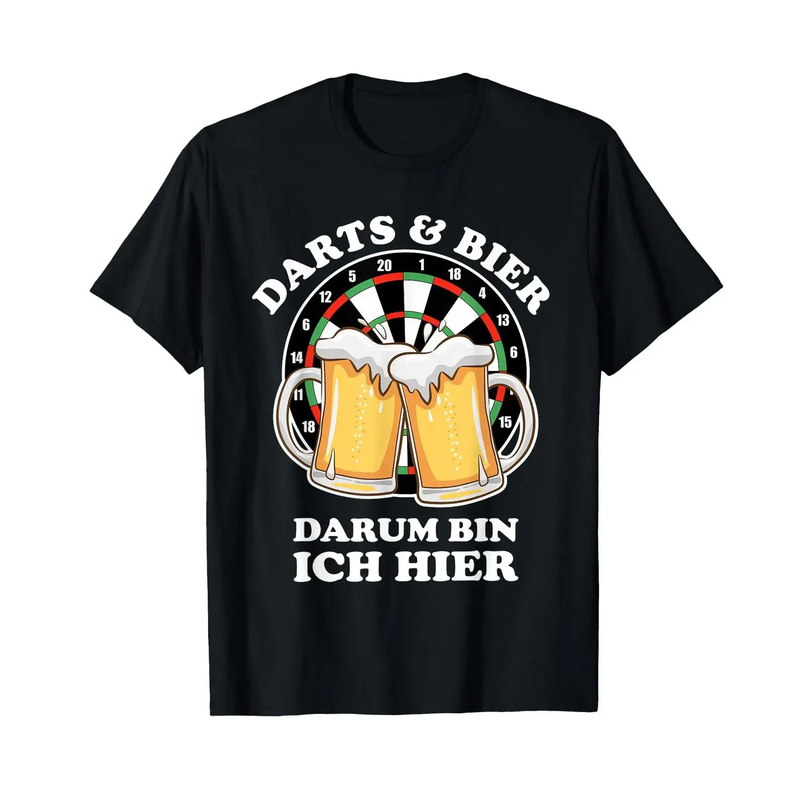 Darts und Bier, deswegen bin ich hier. Lustiges Dart-T-Shirt, Vintage-Waschung, bequeme Streetwear, dehnbar, atmungsaktiv, vielseitig.