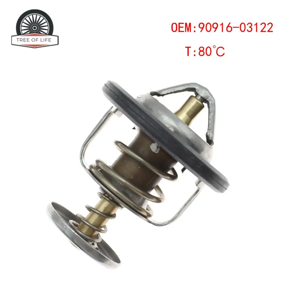 90916-03122 90048-33088  For Daihatsu Copen Sirion Terios YRV Toyota Yaris Aygo PEUGEOT 107 108 Citroen C1Engine Thermostat 80c