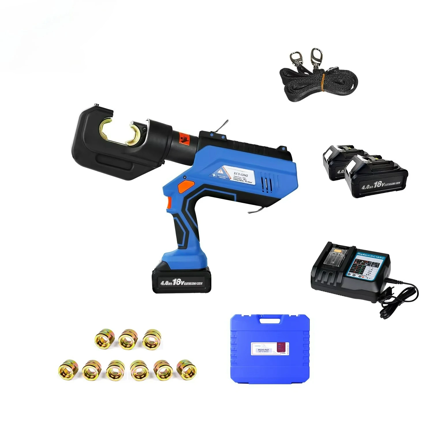 

ECT-12042 700bar Battery Cu50-400mm2 Hydraulic Cable Crimper Connector Copper Cordless Electric Crimping Tool