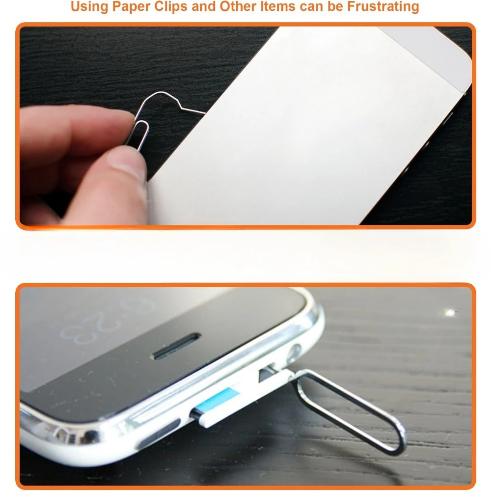 SIM カード トレイ取り外しツール (パッケージ 10) |   SIMカードピン |   Sim カード ツールはすべての iPhone と互換性があります