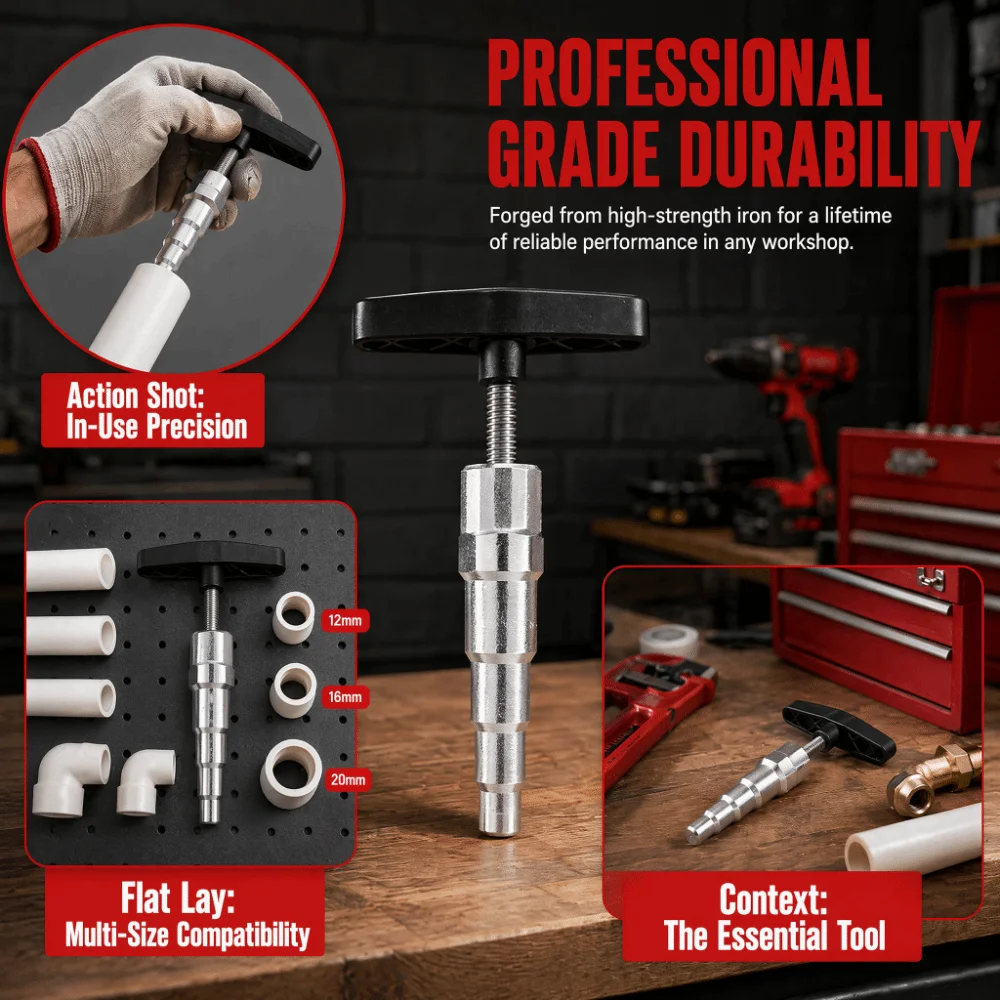 16-32mm Aluminum Plastic Pipe Rounder T Shape Handle Manual Manual Tube Expanders Operation in Narrow Space Metal Enlarged Tool