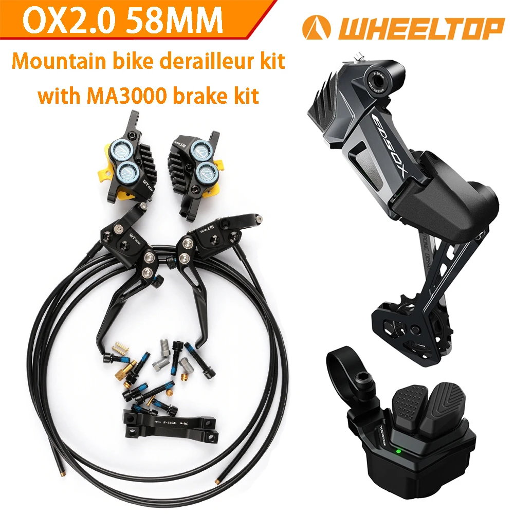 WHEELTOP OX2.0+MA2000/MA3000 3-14S Mountain Bike Gear Set Includes Brake Lever brake Cable Brake Caliper
