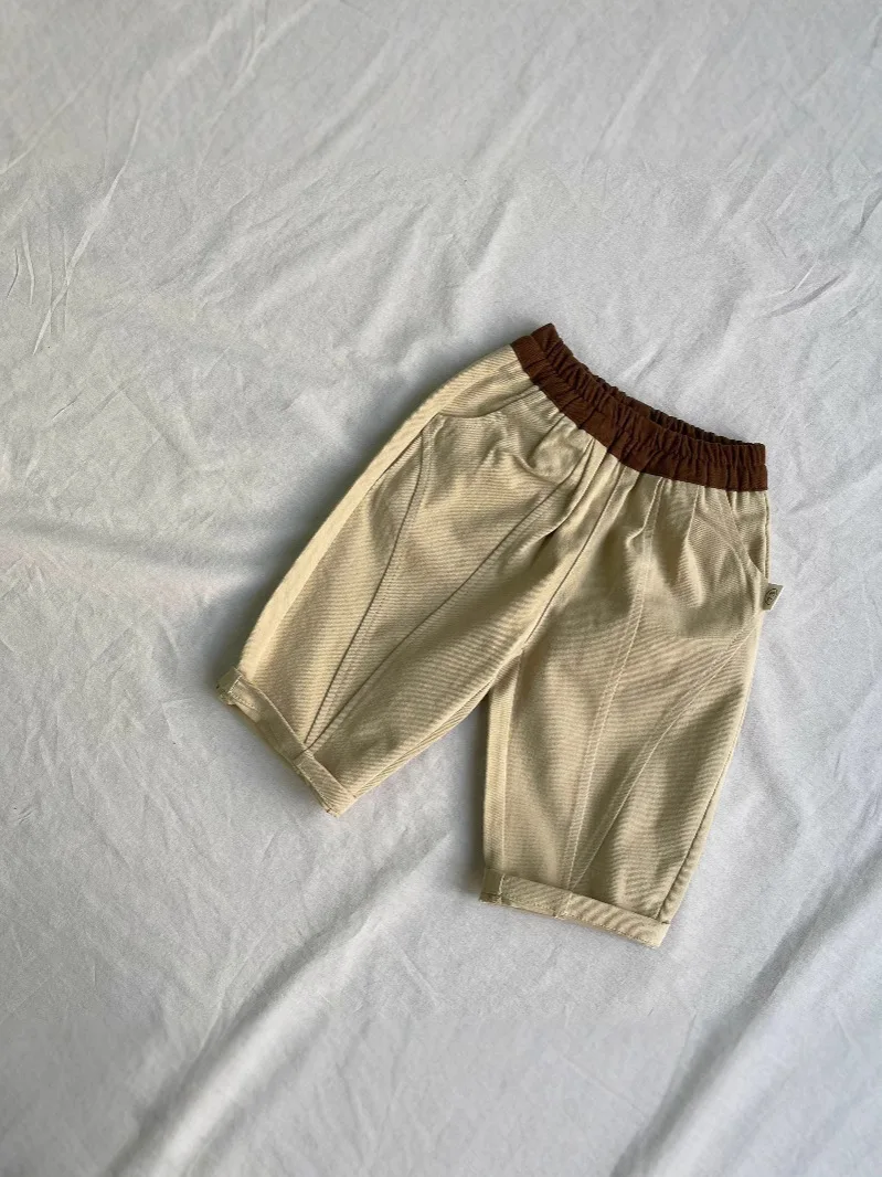 2023 frühjahr Neue Baby Casual Hosen Baumwolle Jungen Lose Hosen Einfarbig Mädchen Vielseitig Harem Hosen Infant Kleinkind Kleidung