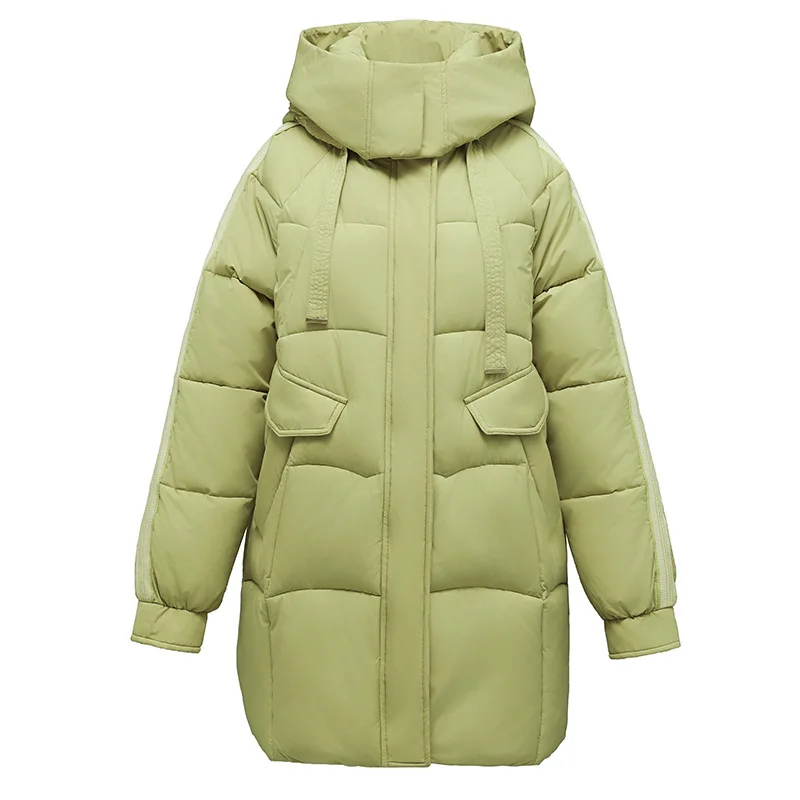 2024 Women Down Parkas 2024 Winter New Cotton Padded Jacket Thick Warm Overcoat Loose Long Female Hooded Puffer Coat Outerwear