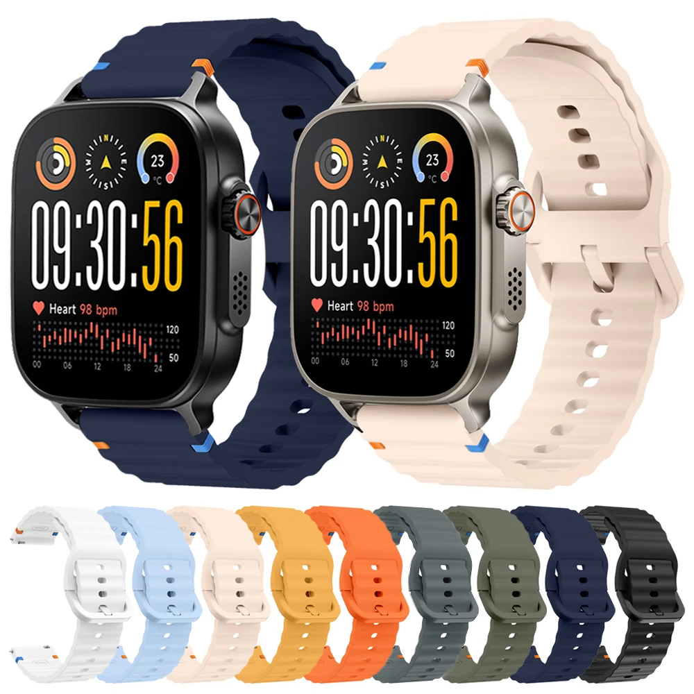 22mm Sport-Silikonarmband für Realme Watch 5 Ersatzarmband Correa für Realme Watch S2/2/3/S/S 2 3 Pro Smartwatch-Armbänder