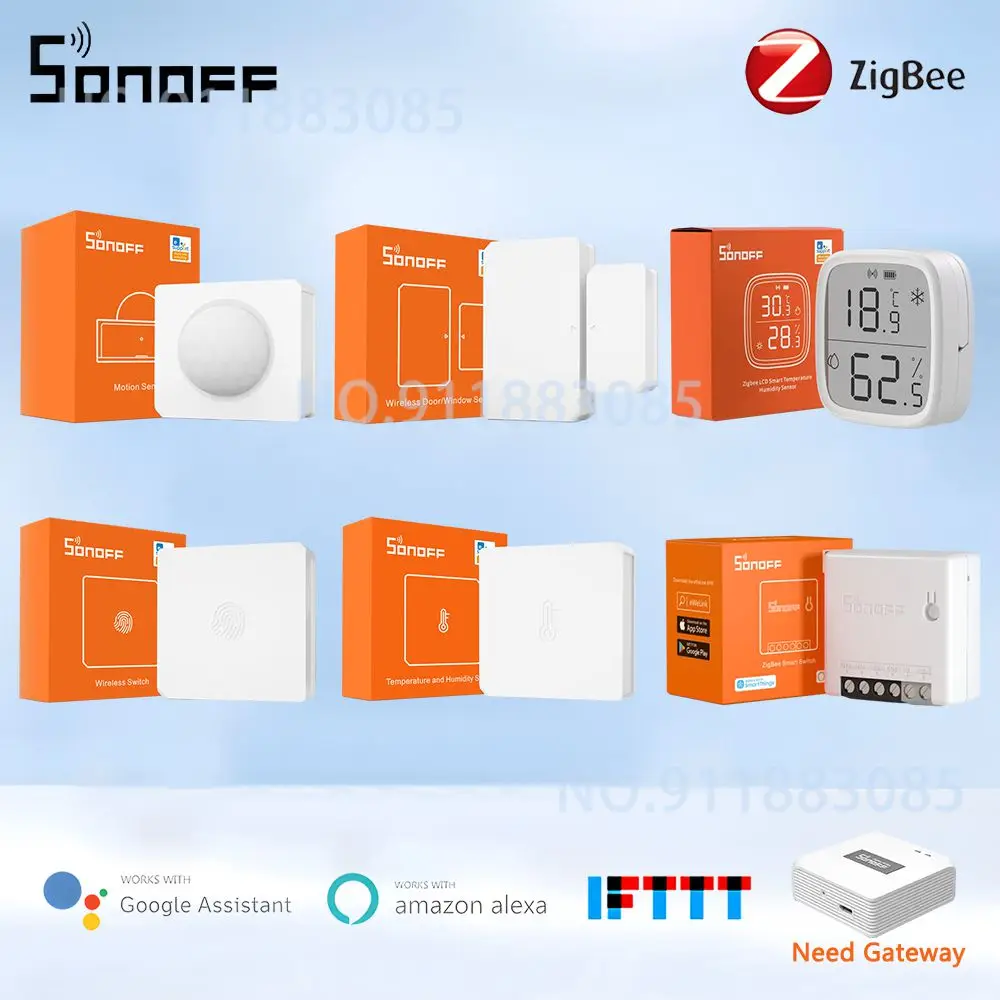 SONOFF Zigbee Door Window Sensor Mini Switch Remote Control Temperature Humidity Sensor Wireless Switch For Alexa Google Home