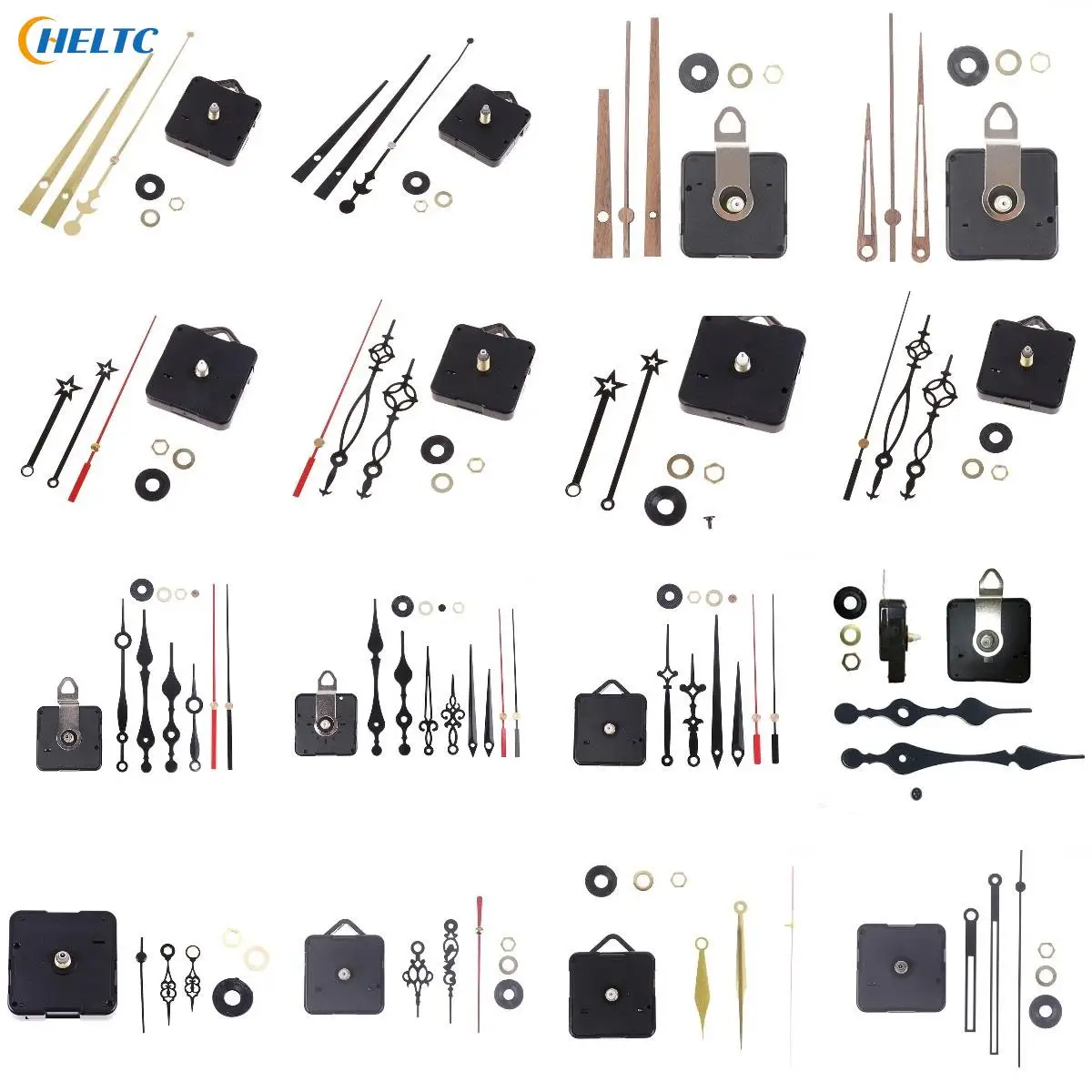 50Type 1Set Quartz DIY Wall Clock Silent Wall Clock Movement Quartz Repair Movement Clock Mechanism Parts Clock Part With Needle