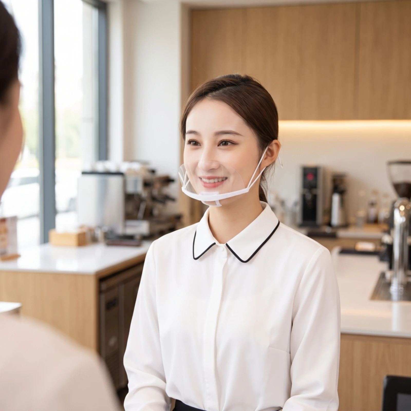 10 Pieces Face Cover with Chin Support Lightweight Clear Face Mask with Chin Rests Transparent Mask Breathable