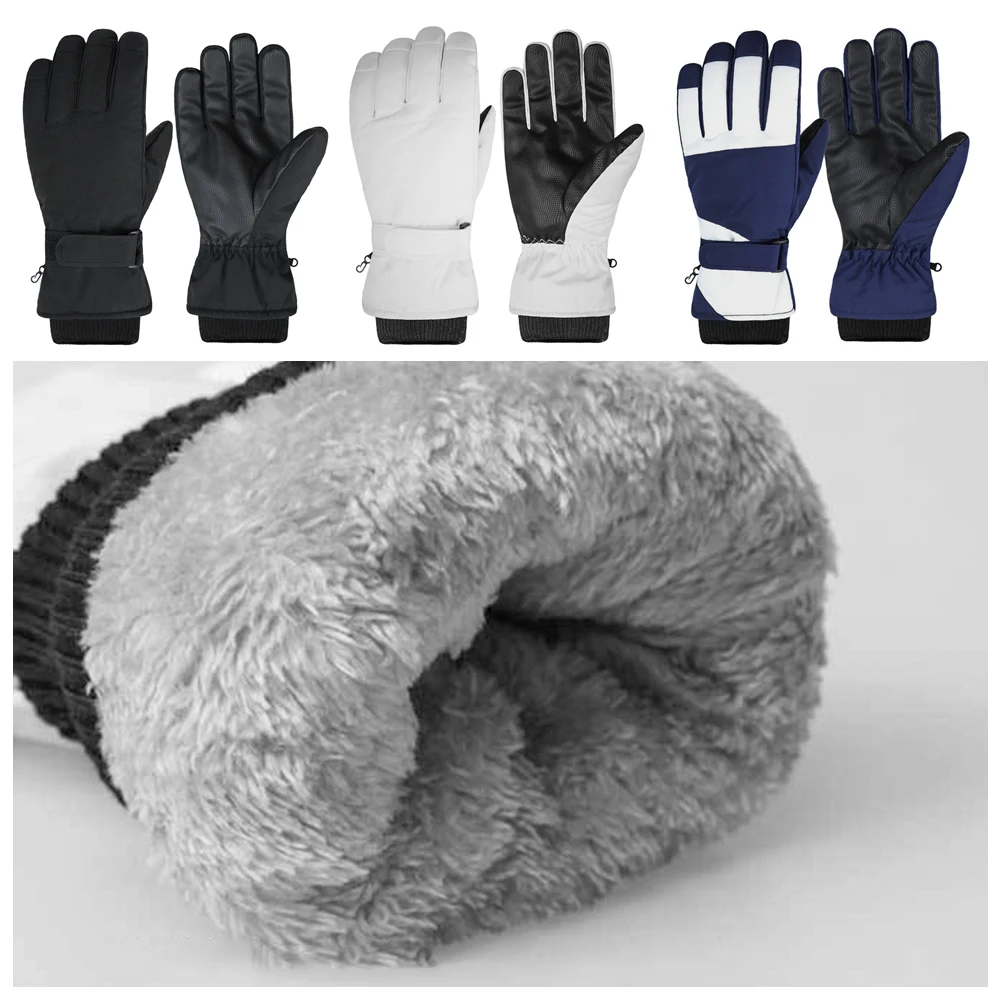 

New Thicken Warm Snow Gloves Full Finger Motorcycle Cycling Riding Gloves Windproof Waterproof Winter Gloves Winter Warm