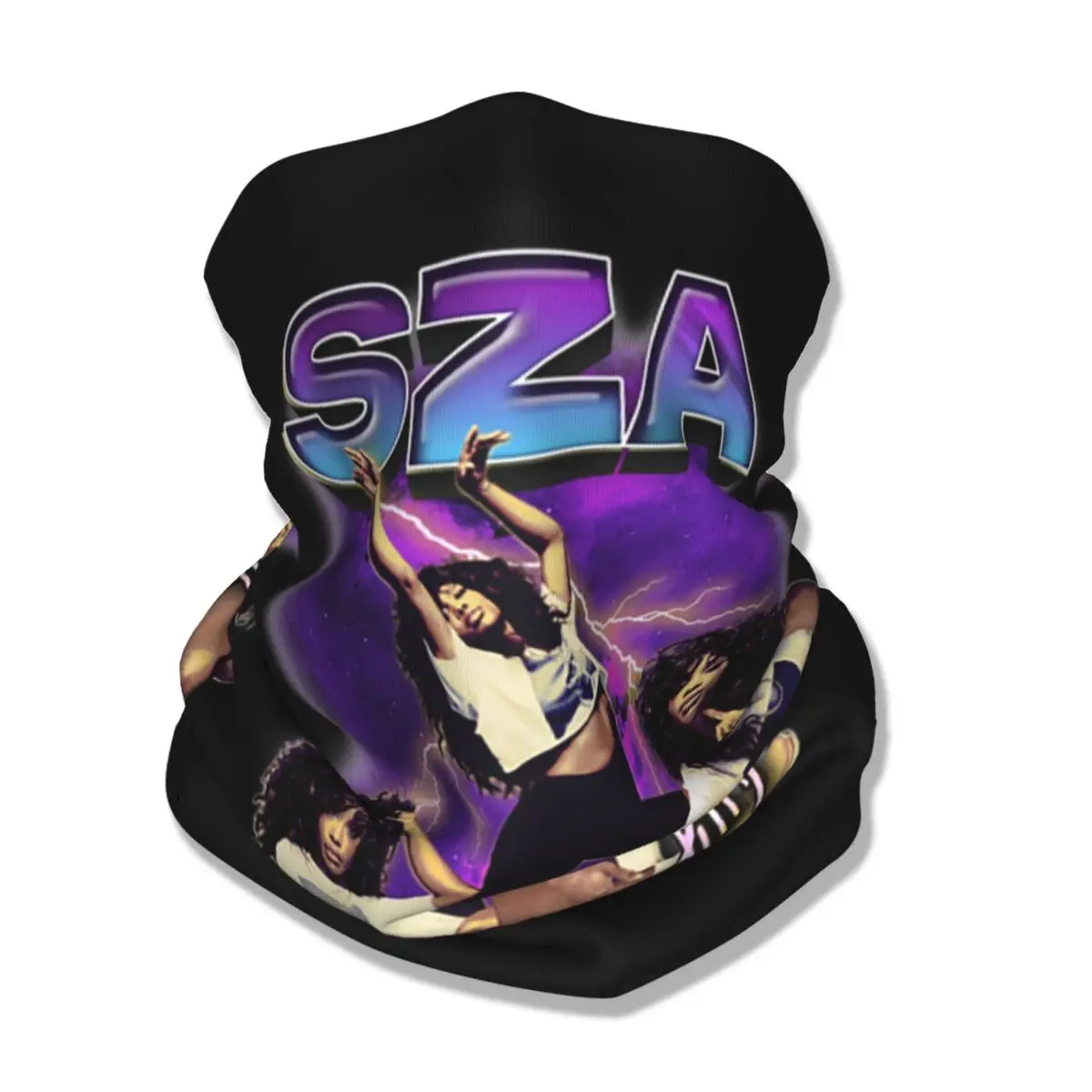 SZA T-Shirt Bandana Neck Cover Printed Rapper 90s Face Scarf Warm Headwear Outdoor Sports Unisex Adult Breathable