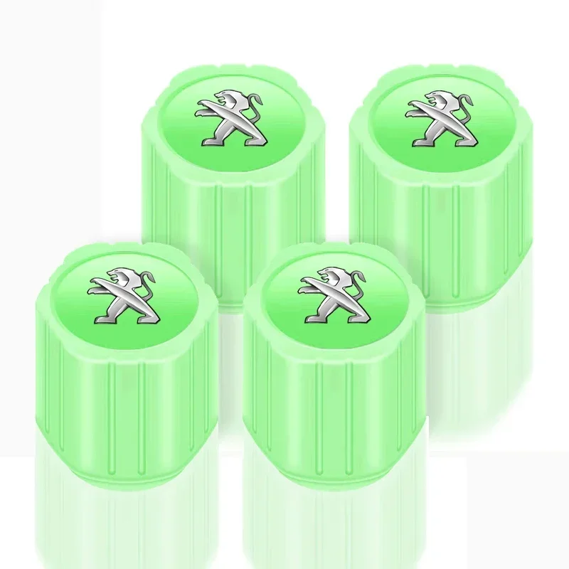 New Luminous Car Motorcycle Tire Wheel Valve Cap Covers For Peugeot 108 406 407 408 206 207 208 306 307 308 508 Car Accessories