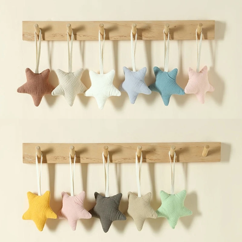 Clip per ciuccio per bambini in cotone ciondolo a catena 3D supporto per capezzolo a forma di luna farcito Decor accessori per porta ciuccio per succhietto