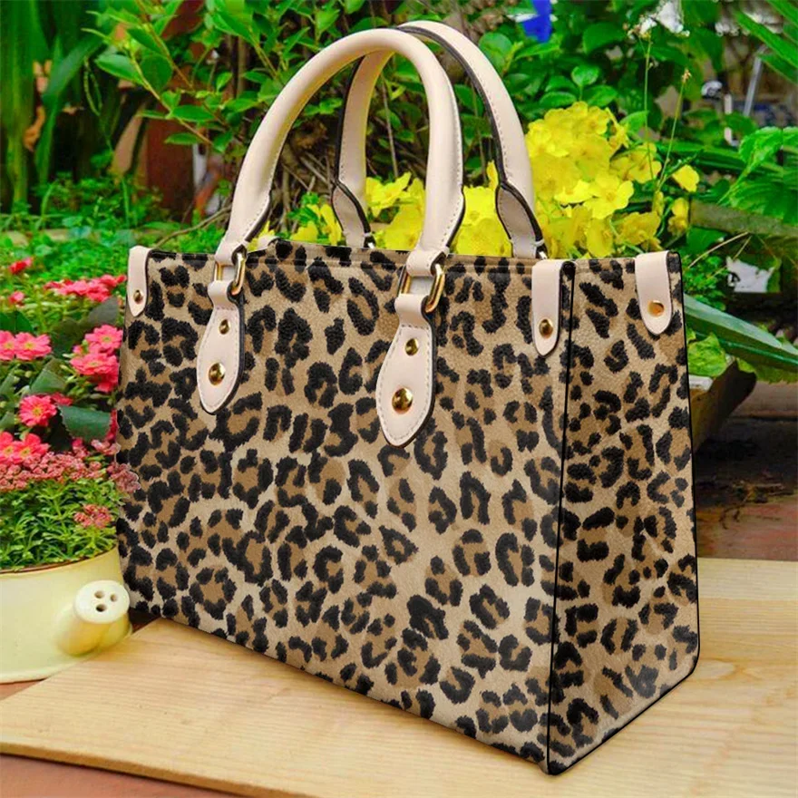 Classic Leopard Design Women Handbags Luxury PU Leather Tote Shoulder Bags for Teen Girls Messenger Bags Woman Large Capacity