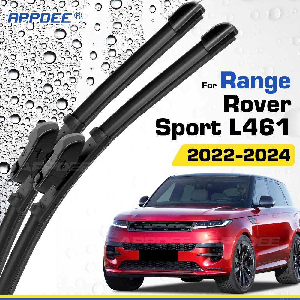 For Range Rover Sport L461 2022-2024 Silicone & Rubber Wiper Front Wiper Blades Windshield Windscreen Window Brushes