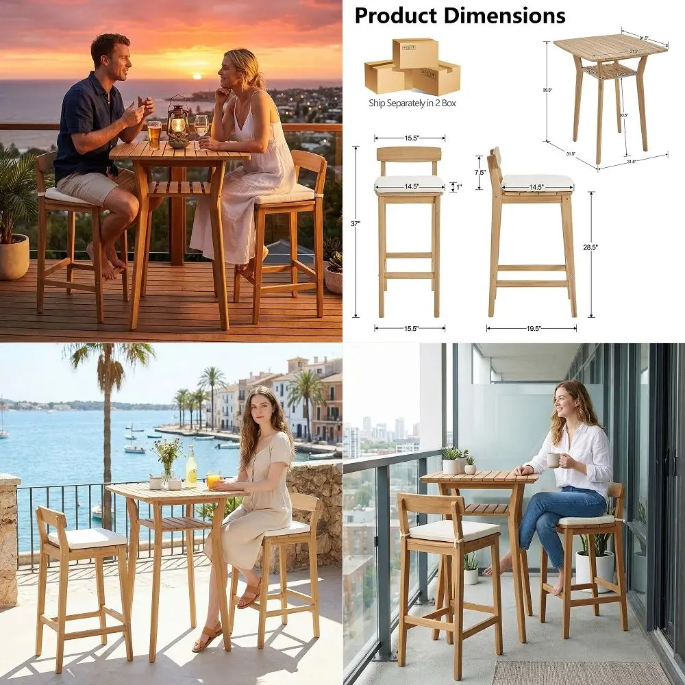 

Outdoor Swivel Bar Stools Set of 2, Cast Aluminum Patio Bar Height Chairs, AllWeather Bar Dining Chairs Outdoor Swivel Patio Fu