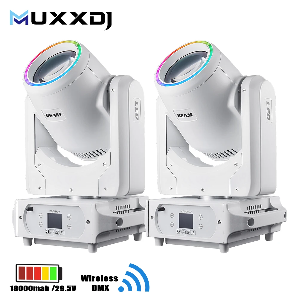 MUXXDJ BPM-Beams NEW PRODUCT 100w Battery Beam Moving Head Light with Wireless DMX Sharpy Lights Stage DJ Wedding Party