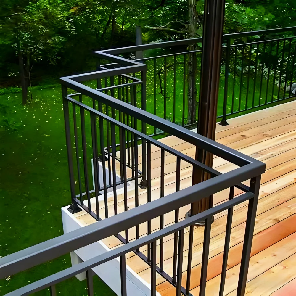 Balaustradas de palheta personalizadas, liga de alumínio extrudada, varanda, escada, instalação diy, resistente à ferrugem, proteção uv