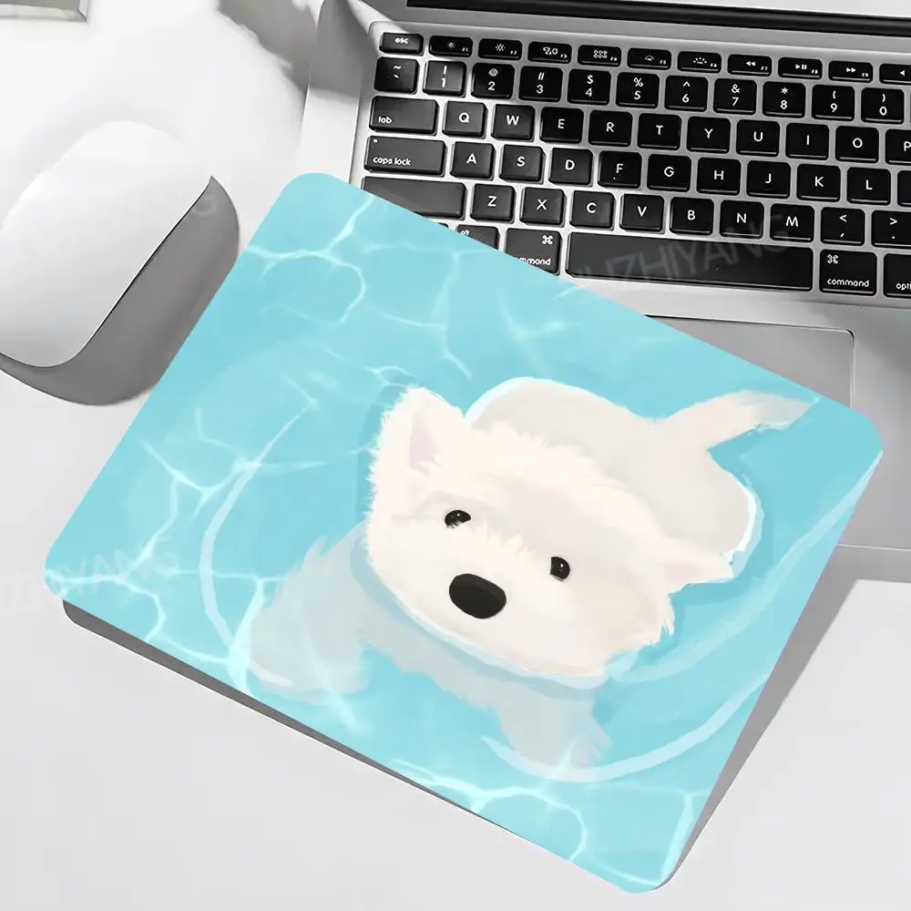 Dog Swimming Mouse Pad 22X18 40X45 Computer Accessories Office Game Table Mat Rubber Anti-slip Mousepad Small XS Decor Desk Pads