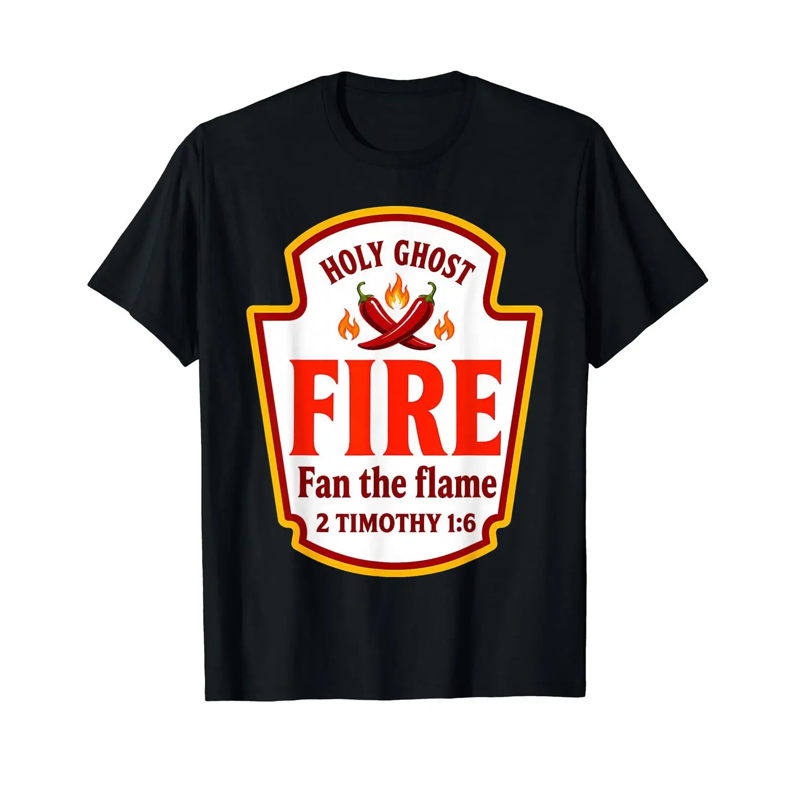 Holy Ghost Fire Fan the Flame 2 Timothy 1 6 Spices Affordable T Shirt vintage Washed fashion Breathable Stretched graphic