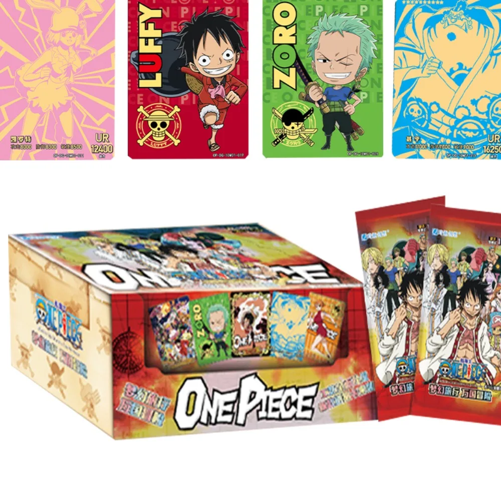 

Anime One Piece Card Collection Cake Island Chapter Luffy Nami Rare Game Trading Battle Card Collectibles Children Gifts Toys