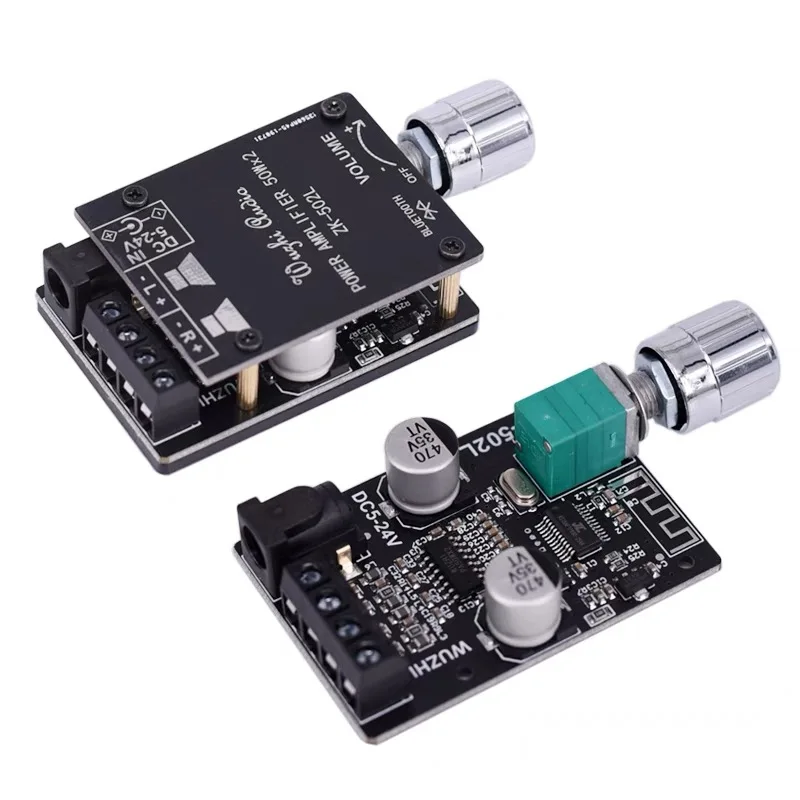 MINI Bluetooth 5.0 Audio Speakers DIY High Power Digital Amplifier Stereo Board 50W+50W AMP Amplificador Home Theater 502L