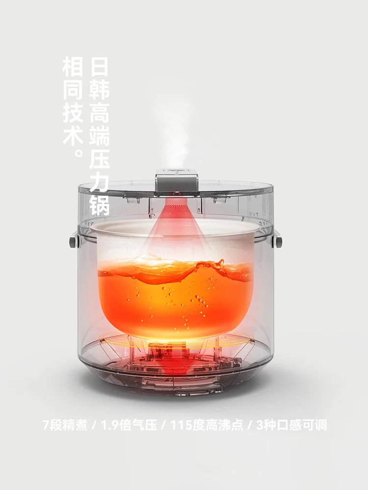 Olla a presión eléctrica sin recubrimiento, pequeña Mini olla a presión inteligente de 2L para el hogar, olla arrocera