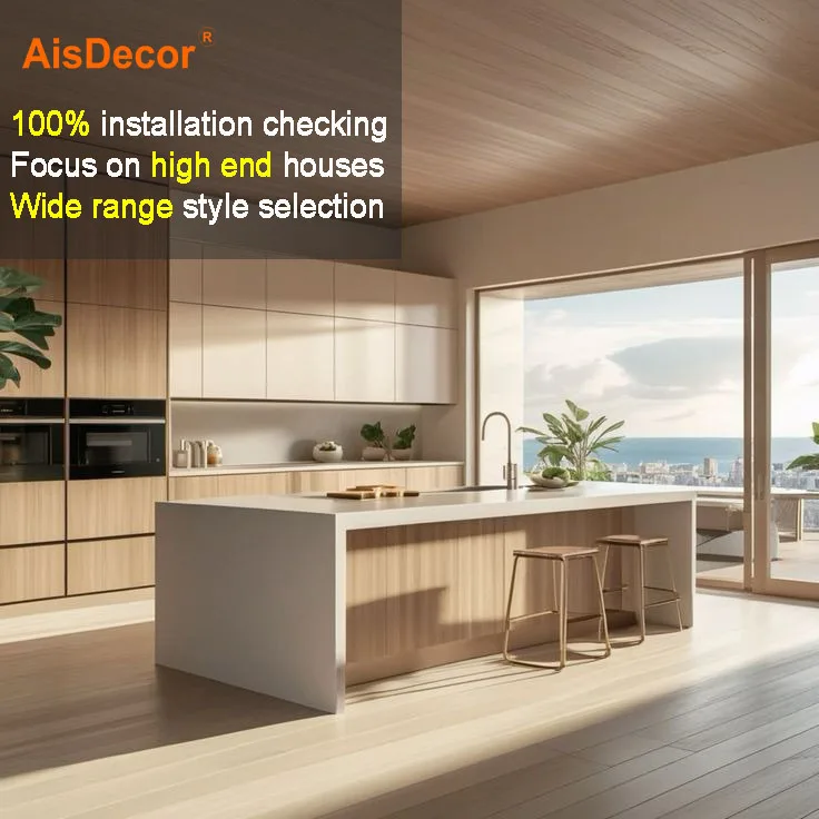 

Luxury Complete Solid Wood Kitchen Furniture Cabinets Set