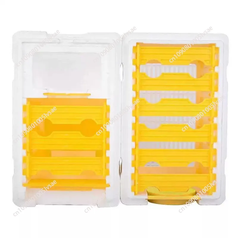 Double Layer Foam Brood Box, Mini Beehive, Queen Bee Tail, Beekeeping Pollinator Box, Complete Set with Nest Base, Feeding Ta