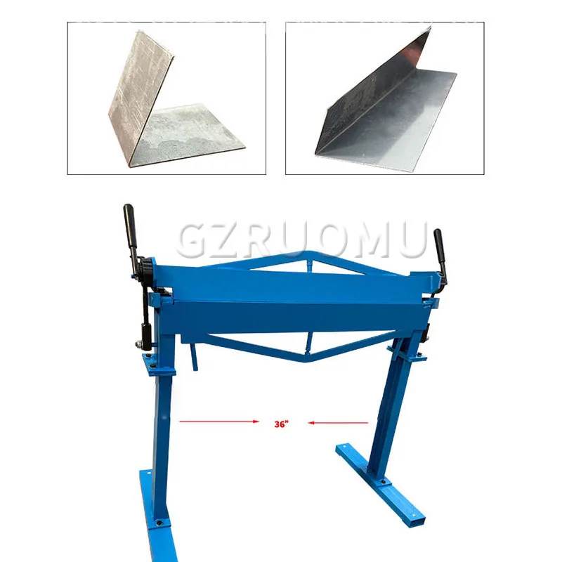 36 Inch Compact Manual Bending Machine 915MM Metal Sheet Aluminum Copper Hand Bending Equipment Iron Plate Bending Angle 0-120°