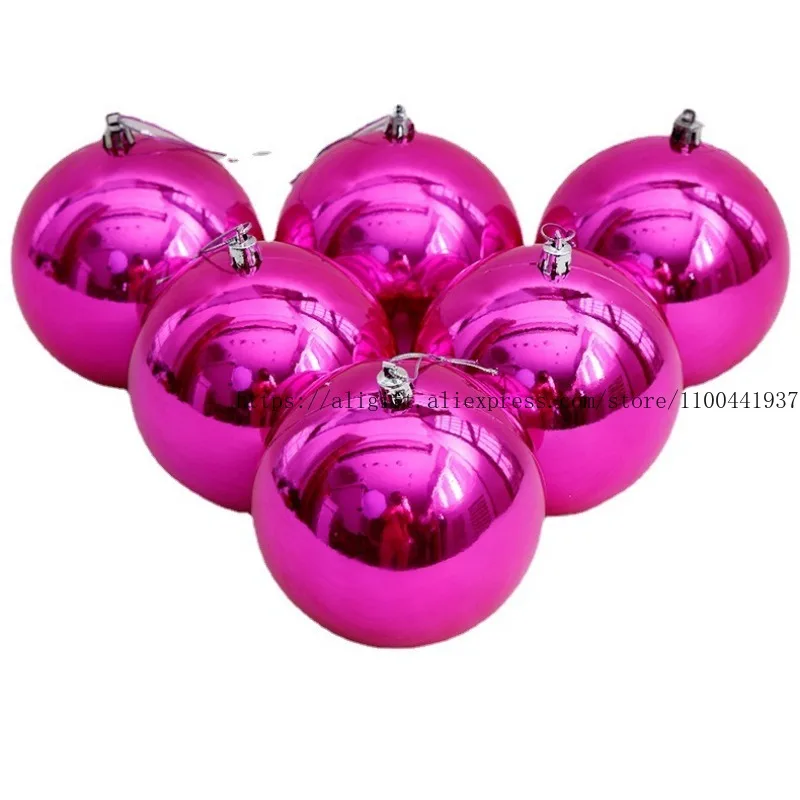Christmas Decorations Red Christmas Ball 10cm Hanging Ball Bright Light Ball Activity Festive Supplies - view 3