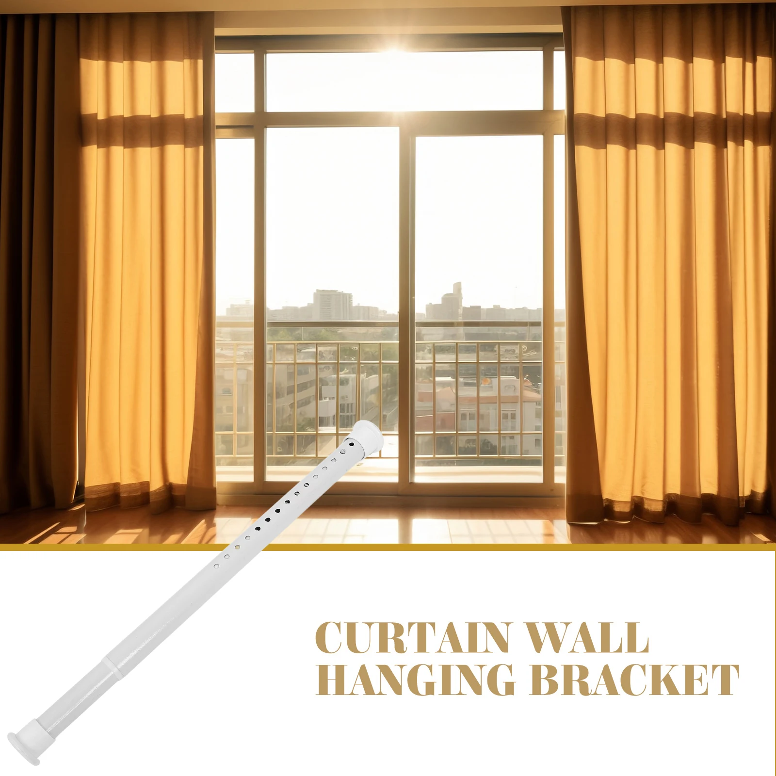 

Adjustable Tension for Curtains Bathrooms Sliding Doors Clothes Drying Towel Holder Bars Stainless Steel Extension Bars