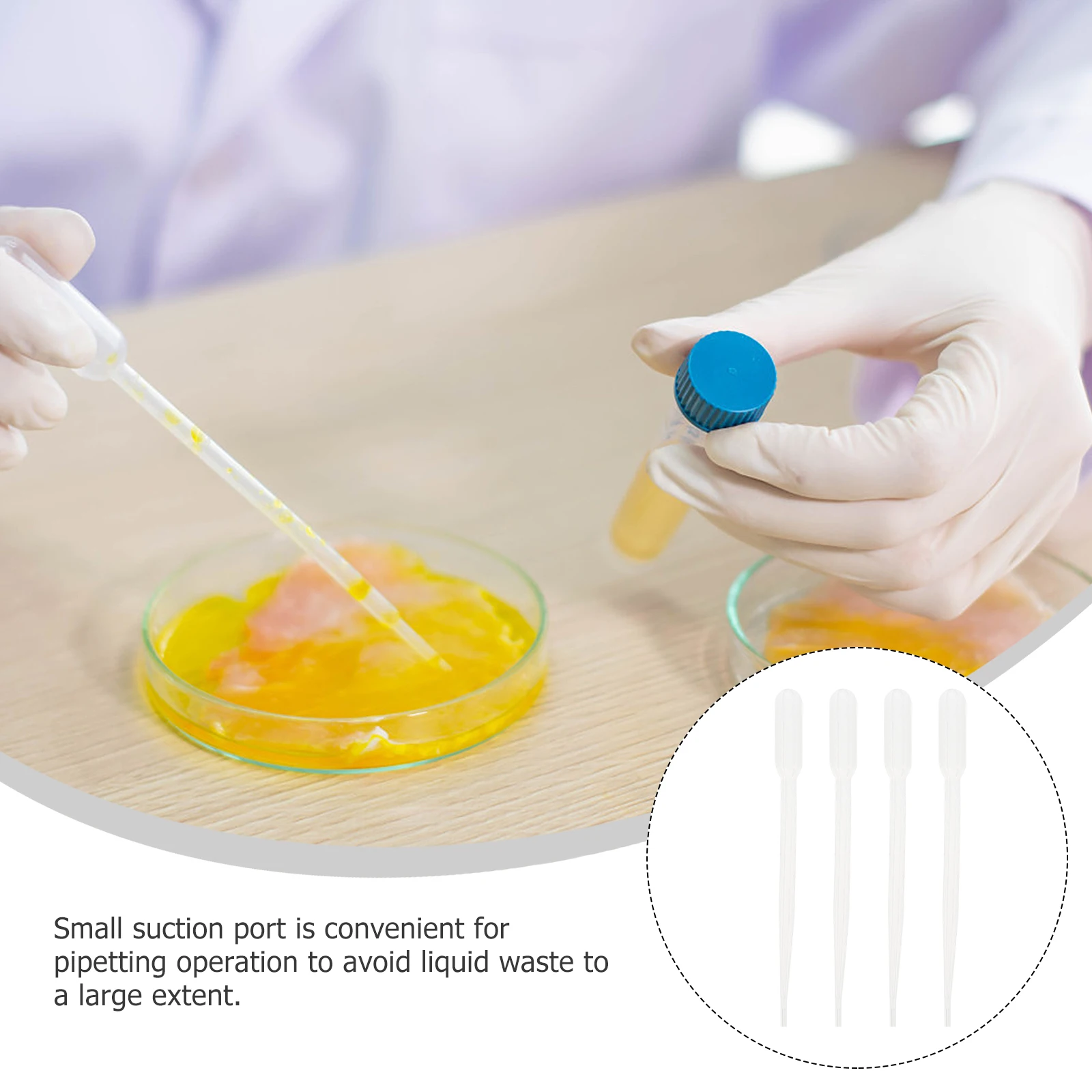 

200pcs Disposable Plastic Pipettes Graduated Straws Transfer Liquids Lab Home Use Single Droppers Safe Measurement