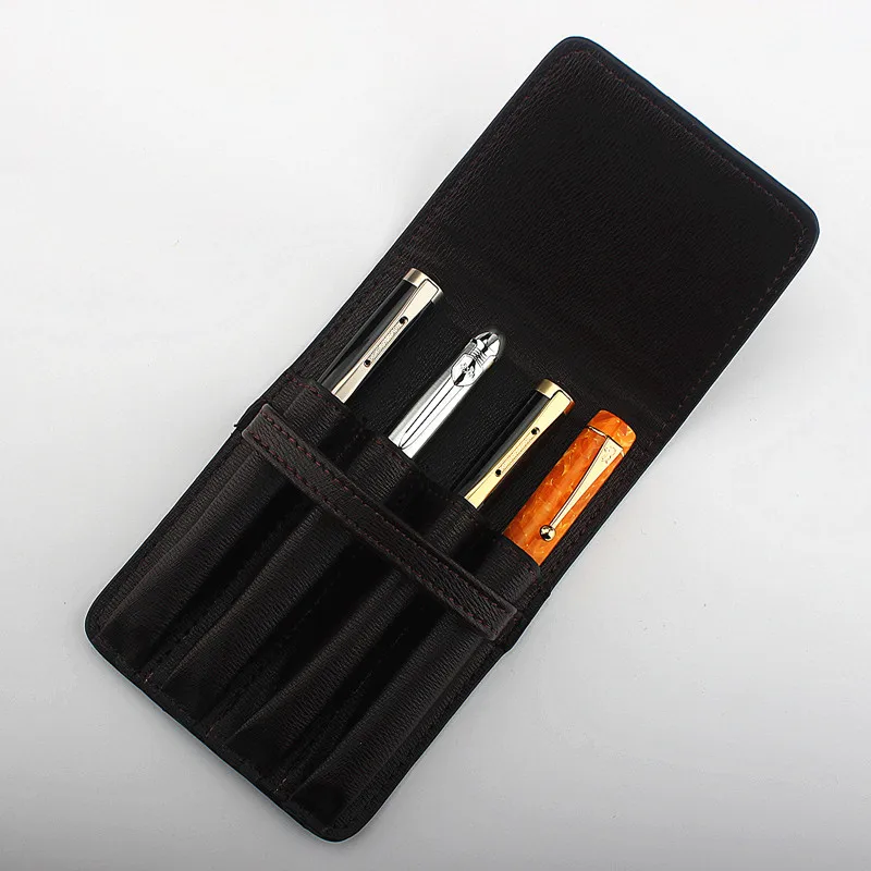 Estuche De Cuero Vintage Para Lápices Estilográficos Portátil Para Mujeres Y Hombres, Contenedor Elegante Para Oficina, B