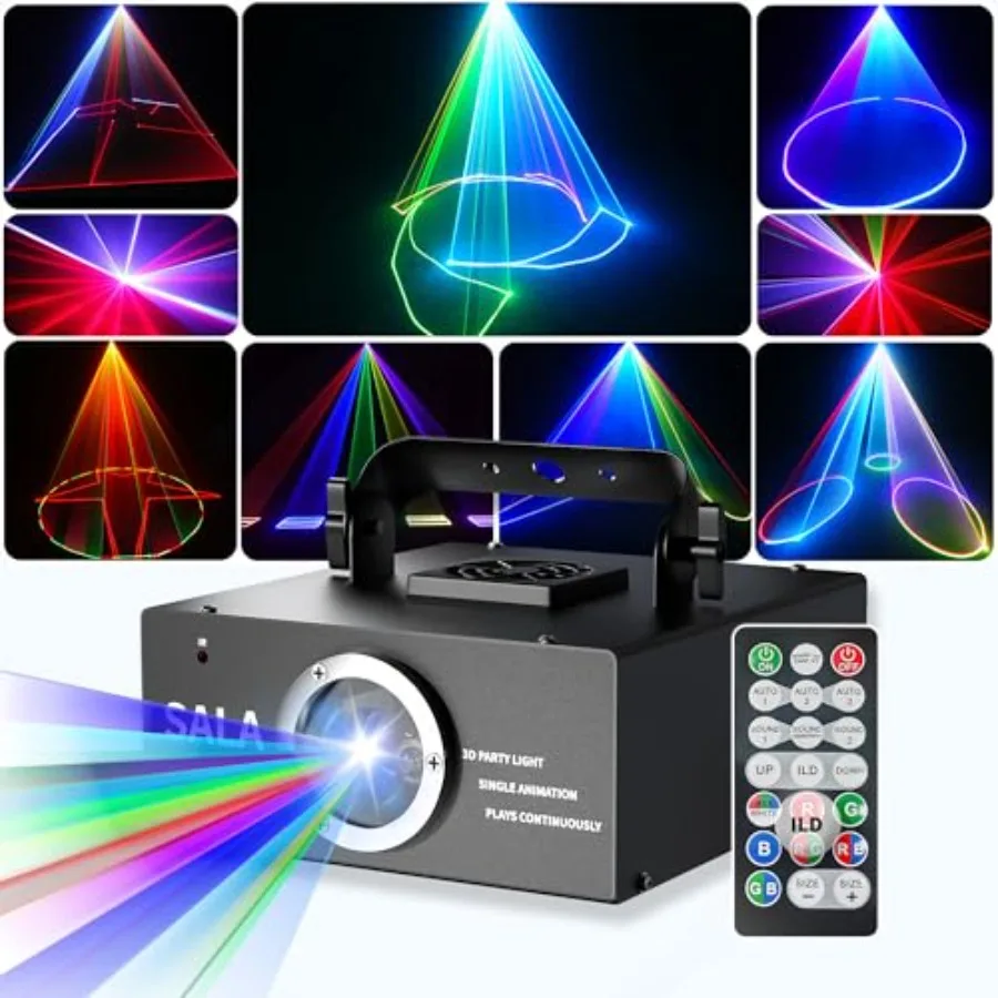 

DJ Laser Lights for Party 3D Animation Laser Projector for Laser Light Show Beam Effect DMX512 RGB Stage Laser Projector Perfec