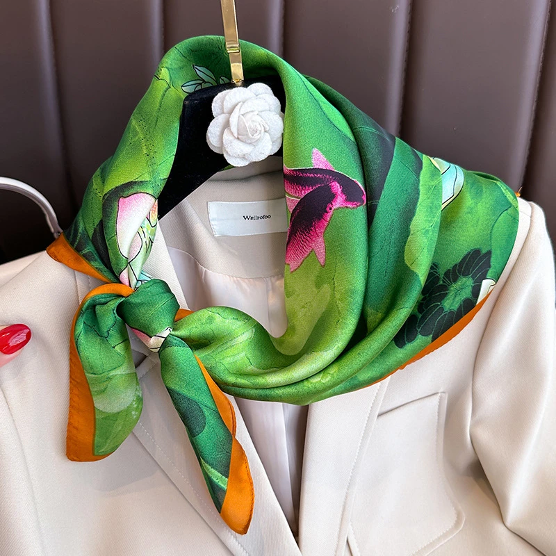 Luxury Print 70cm Soft Satin H - Women Fashion Necktie recension och pris