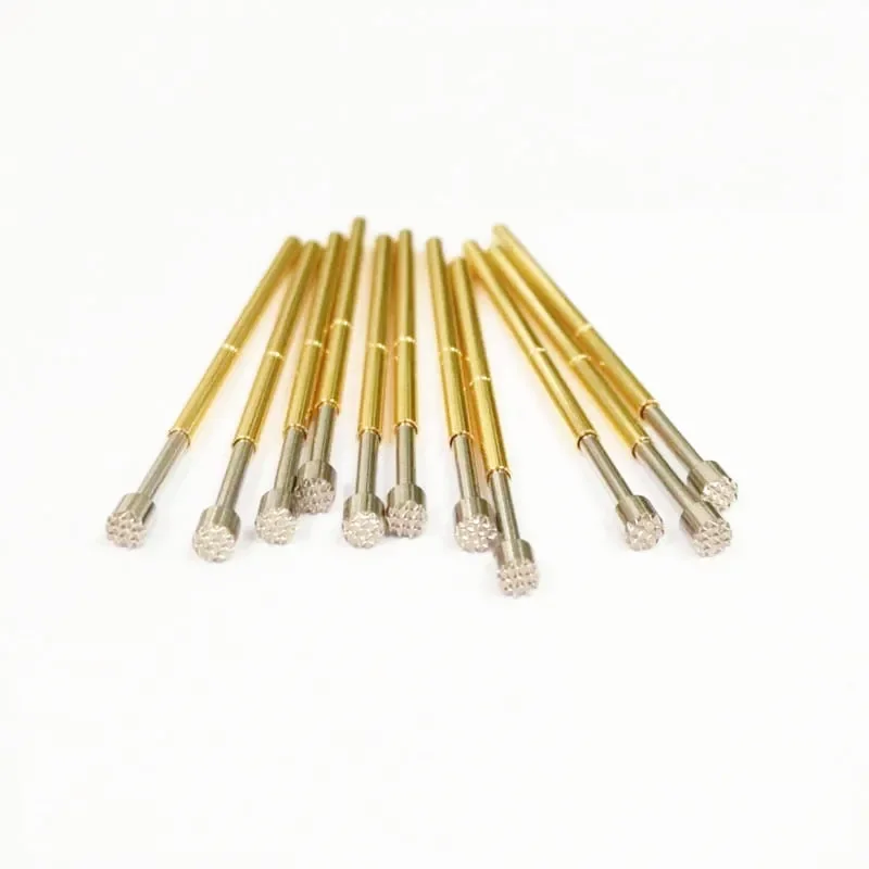 100PCS P100-H4 Nine-jaw Plum Blossom Head 2.0mm Spring Test Probe Length 33.35mm for Testing Circuit Boards