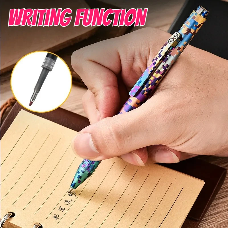New Colorful Titanium Alloy Outdoor Multi Functional Tactical Pen Portable Hiking Camping Personalized Writing EDC Tool - Image 2