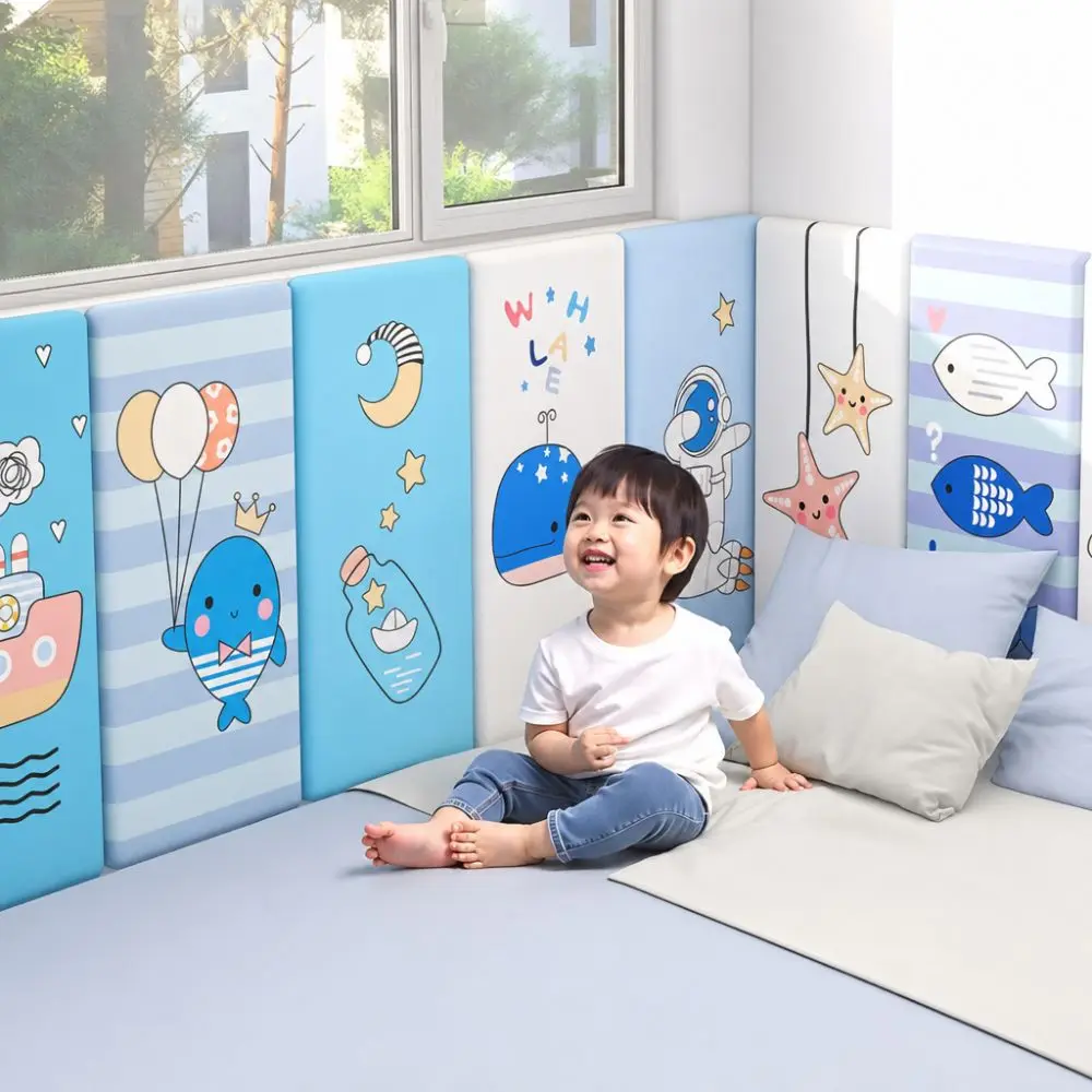 Waterproof Anti Collision Cushion Self Adhesive XPE Foam Foam Bumper Cartoon Print Thermal Insulation Padded Wall Sticker