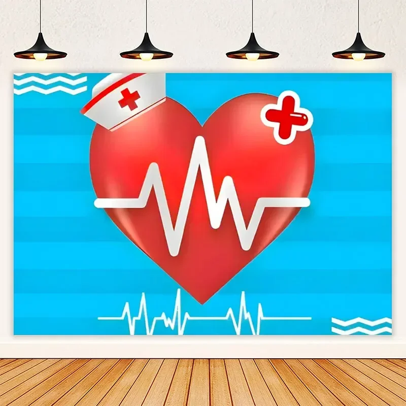 Nurse Appreciation Week D Backdrop Medical Photography Background Seasonal Holiday Backdrop for Indoor Outdoor Hospital Doctor