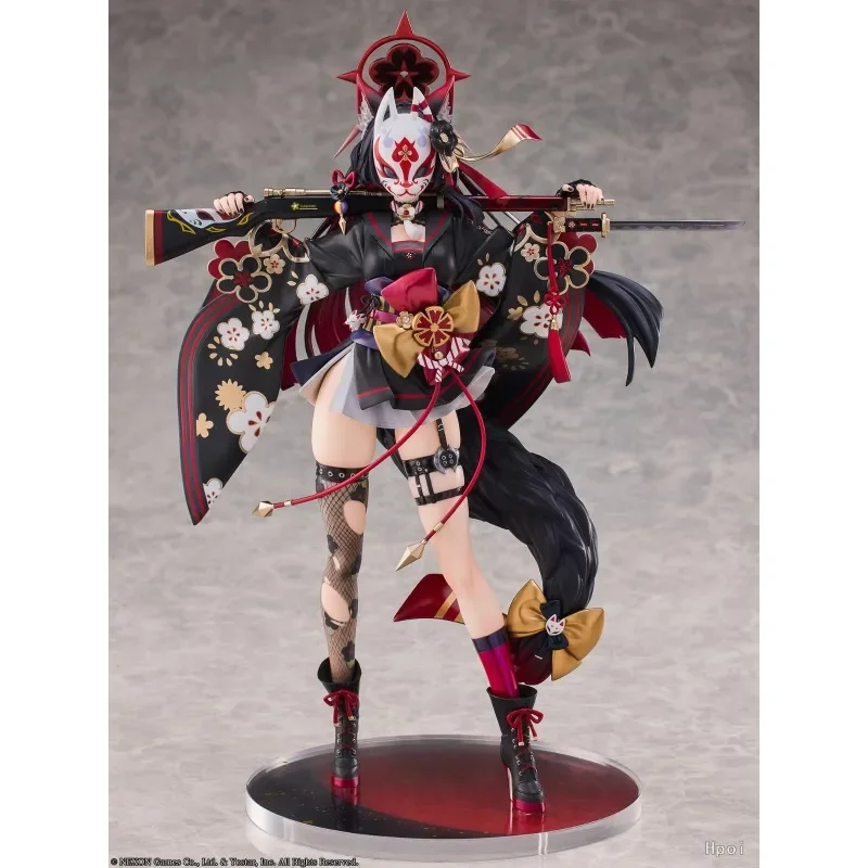 NEONMAX Blue Archive Kosaka Wakamo 1/7  PVC、ABS Pre-painted Figure Fox Mask Kimono Outfit Collectible Statue H=250mm