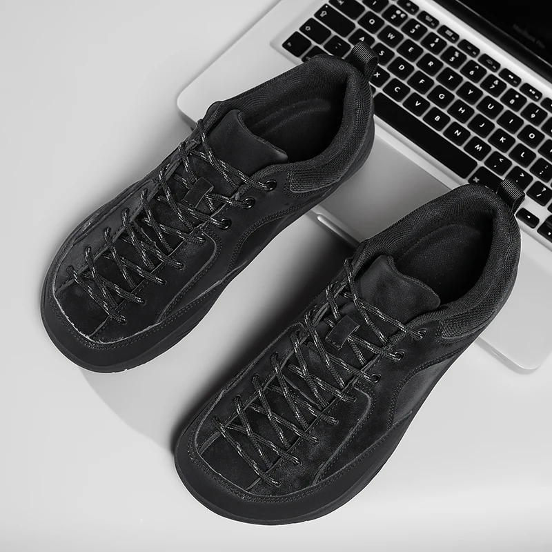 

YRZL Winter Boots Men Waterproof Anti Slip Outdoor Hiking Shoes Comfortable Durable Winter Boots for Men Gym Trekking Thick Sole