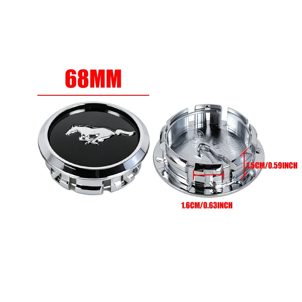 68MM Auto-Radnabenkappen Aufkleber Emblem Felgenabdeckungen für Ford Focus Mustang Mk2 Mk3 Mk7 Fiesta Ranger Kuga F150 Bronco – Detail 2