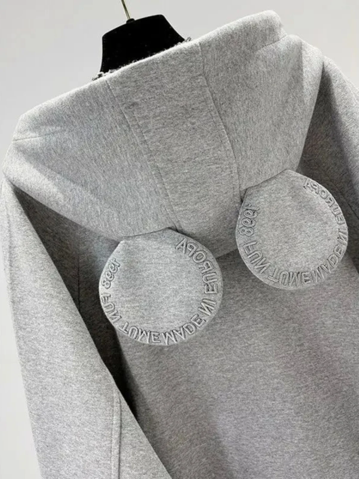 سترة صوفية فضفاضة بغطاء للرأس وسحاب للنساء في الشارع Sle طويلة مبطنة بمنفذ Fce قطعة واحدة غير رسمية