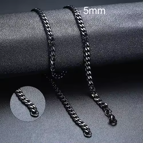 Vnox Cuban Chain Necklace for Men Women,Basic Punk Stainless Steel Curb Link Chain Chokers,Vintage Gold Color Solid Metal Collar - Image 10