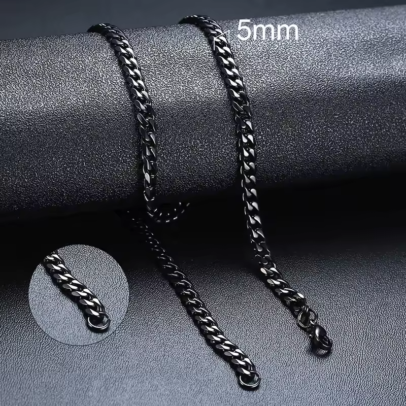 Vnox Cuban Chain Necklace for Men Women,Basic Punk Stainless Steel Curb Link Chain Chokers,Vintage Gold Color Solid Metal Collar - Image 10