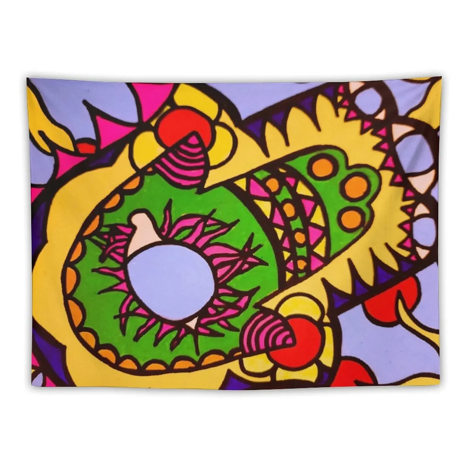 

Abstract Colorful Suns, Eyes and Symbols Tapestry Wall Hanging Decor Bedroom Deco Tapestry