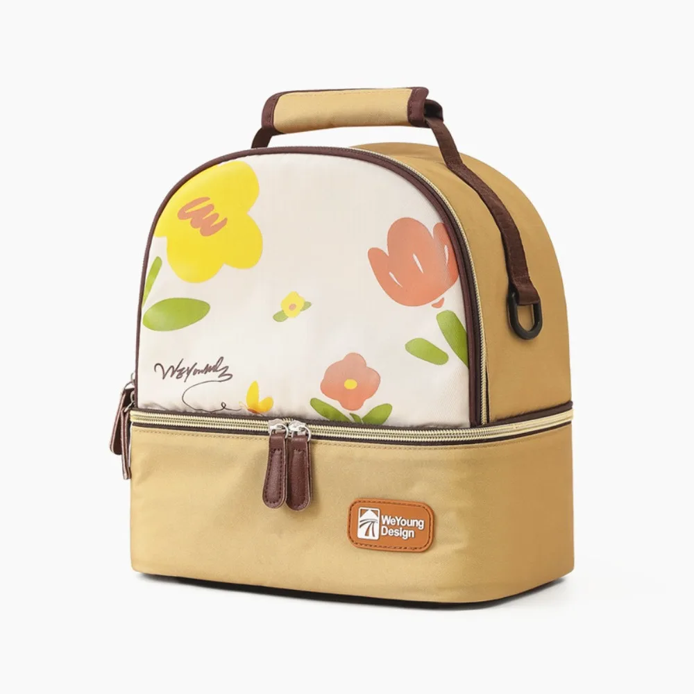 Multifunctional Maternity Backpack Double Layer Lightweight Breastmilk Cooler Bag Portable Large Capacity Insulated Storage Bag