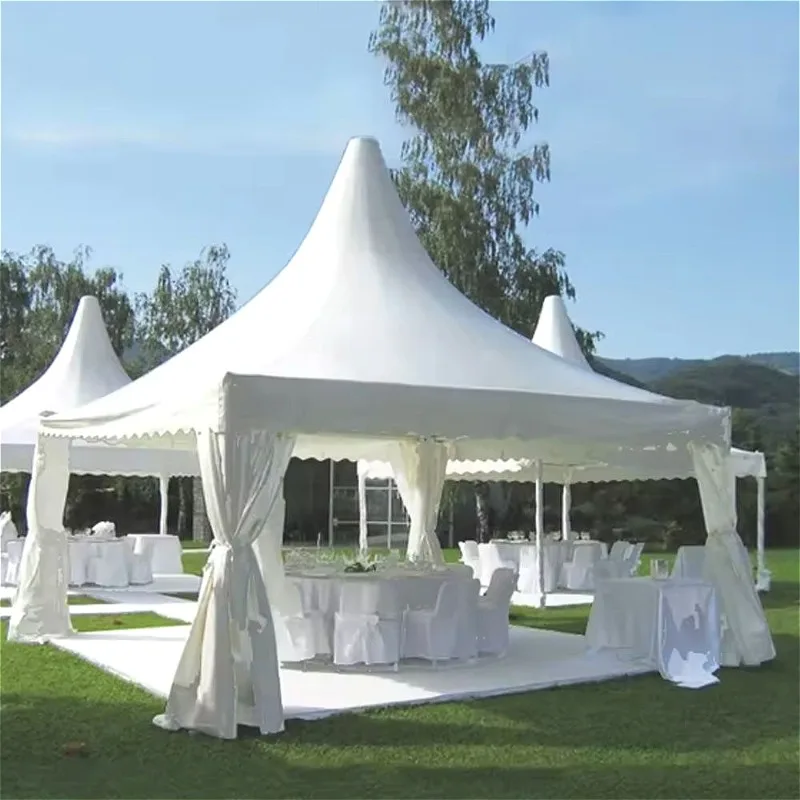 European Style Peak Tent  Waterproof Party Marquee for Wedding Exhibition & Market  Elegant & Spacious 3*3m 4*4m 5*5m 6*6m